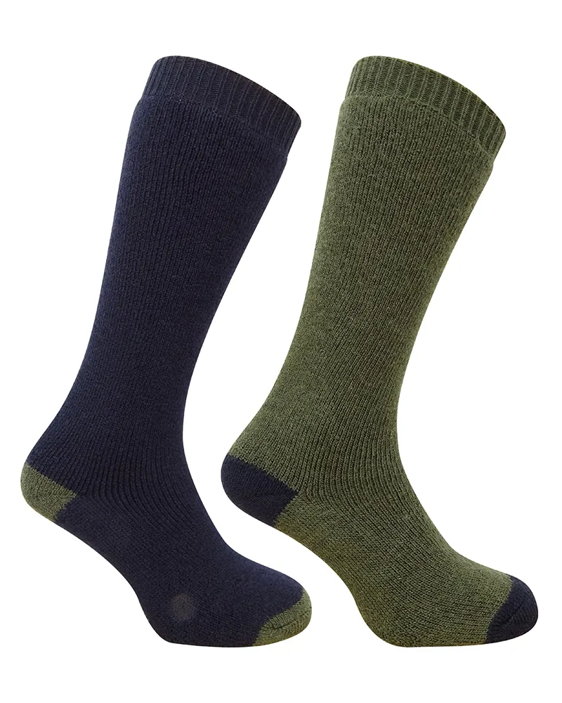 Hoggs of Fife Country Long Sock in Green/Navy